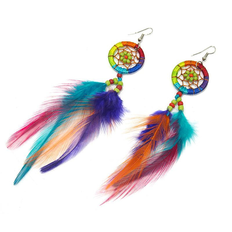 Rainbow Dreamcatcher Earrings