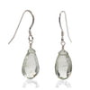 Green Amethyst Earrings with Sterling Silver French Ear Wires 2