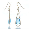Blue Topaz Earrings with Sterling Silver French Ear Wires