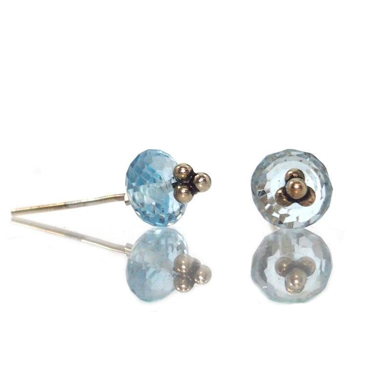 Blue Topaz Earrings with Sterling Silver Post Ear Wires
