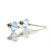 Blue Topaz Earrings with Sterling Silver Post Ear Wires
