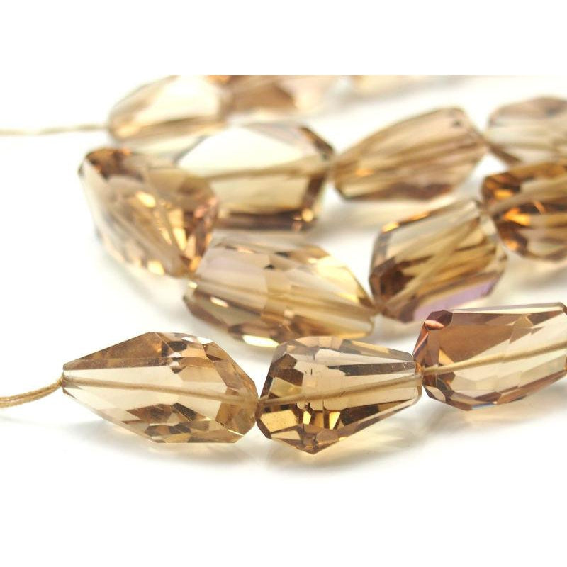 Topaz Faceted Nuggets Strand