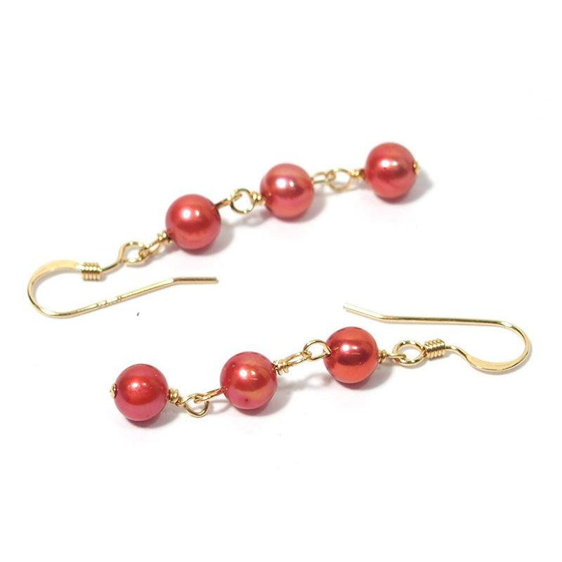 Fresh Water Pearl Earrings With Gold Filled French Ear Wire