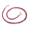 Pink Tourmaline Necklace with Gold Plated Toggle Clasp