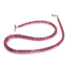 Pink Tourmaline Necklace with Gold Plated Toggle Clasp
