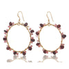 Garnet Earrings with Gold Filled French Ear Wires