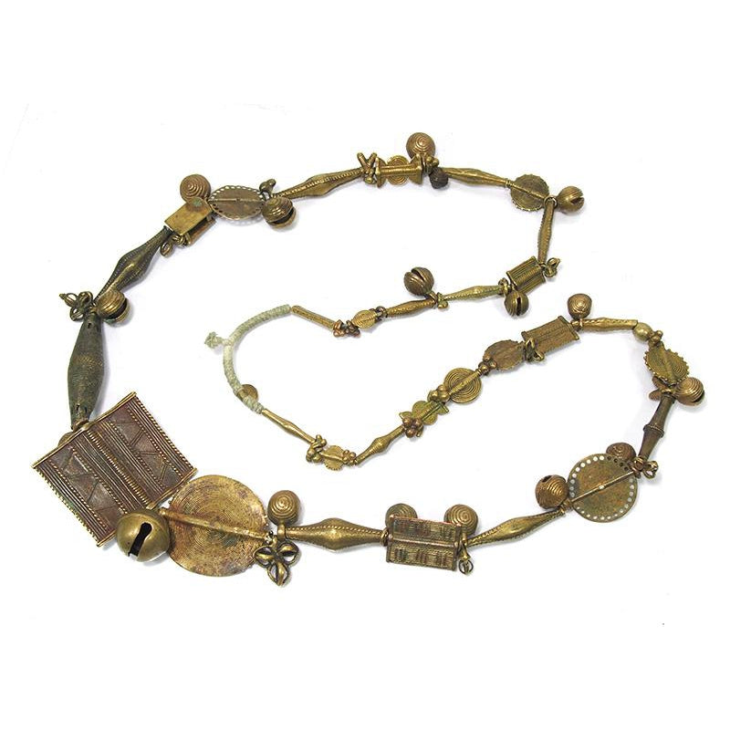 Brass Heirloom Necklace From The Baoule people of Côte d'Ivoire ca. 1900 #1