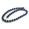 Lapis Lazuli Matte Necklace with Pyrite Spacers and Gold Filled Trigger Clasp