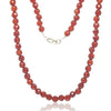 Carnelian Necklace with Sterling Silver Lobster Claw Clasp