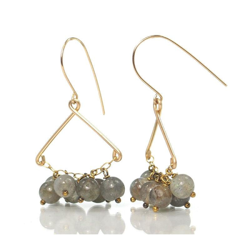 Labradorite Earrings with Gold Filled Ear Wires