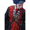 Ensemble 14: Afghanistan Vintage Embroidery Dress with Hmong Indigo Batik Wrap from Thailand - Each Item Sold Separately