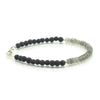 Labradorite and Lava stone Bracelet with Sterling Silver Trigger Clasp