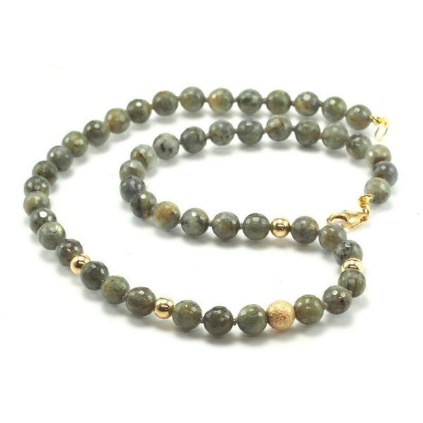Labradorite Necklace with Gold Filled Trigger Clasp