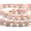 Rose Quartz Knotted Necklace with Gold Filled Trigger Clasp