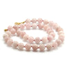 Rose Quartz Knotted Necklace with Gold Filled Trigger Clasp