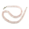 Rose Quartz Faceted Necklace with Sterling Silver Hook Clasp