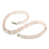 Rose Quartz Faceted Necklace with Sterling Silver Hook Clasp