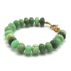 Chrysoprase Bracelet with Gold Filled Fancy Lobster Claw Clasp