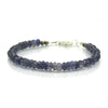 Iolite Faceted Bracelet with Sterling Silver Trigger Clasp