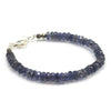 Iolite Faceted Bracelet with Sterling Silver Trigger Clasp