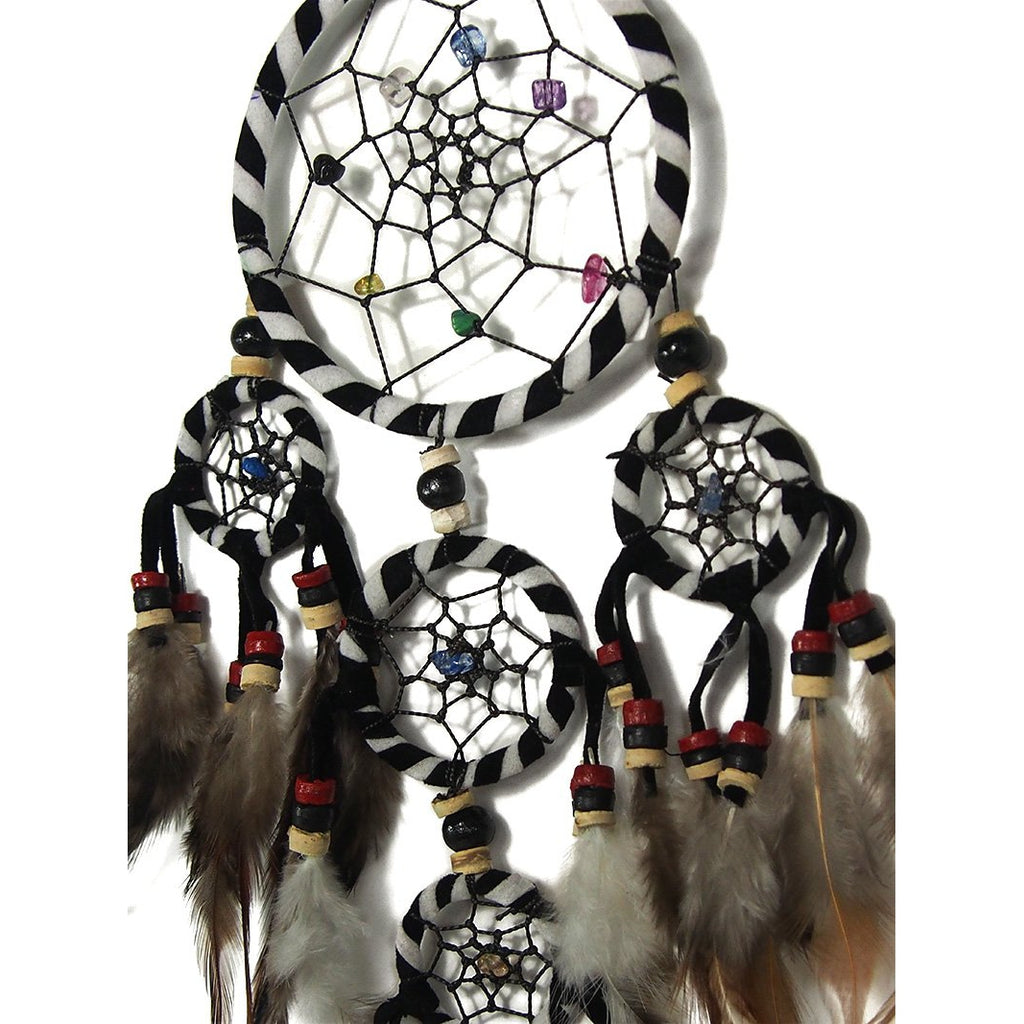 Black And White Feather Dreamcatcher