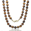 Tiger's Eye Necklace with Gold Plated S-Hook Clasp