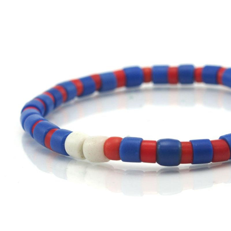 Czech Glass Trade Beads Stretch Bracelet