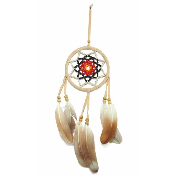 Dreamcatcher Wall Hanging  With Seed Beads (B) Cream
