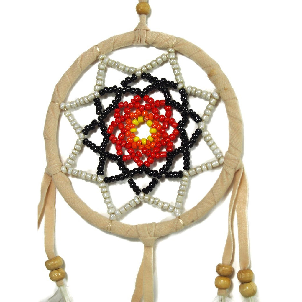 Dreamcatcher Wall Hanging  With Seed Beads (B) Cream