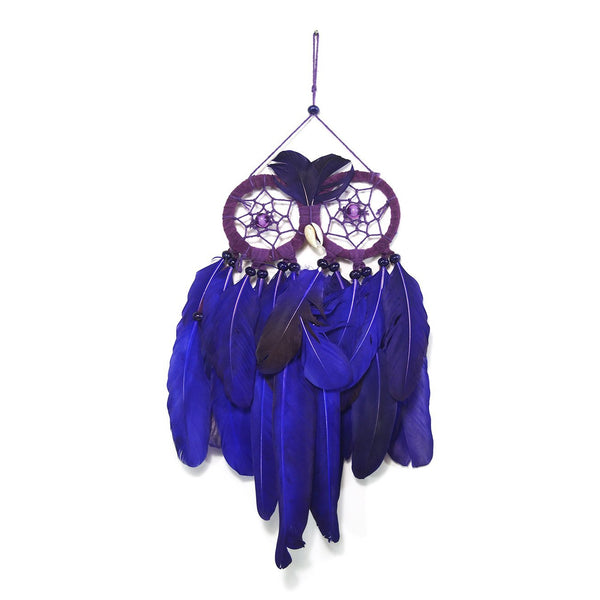 Owl Dreamcatcher Wall Hanging Purple