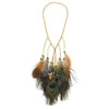 Feather Necklace With Braided Cord