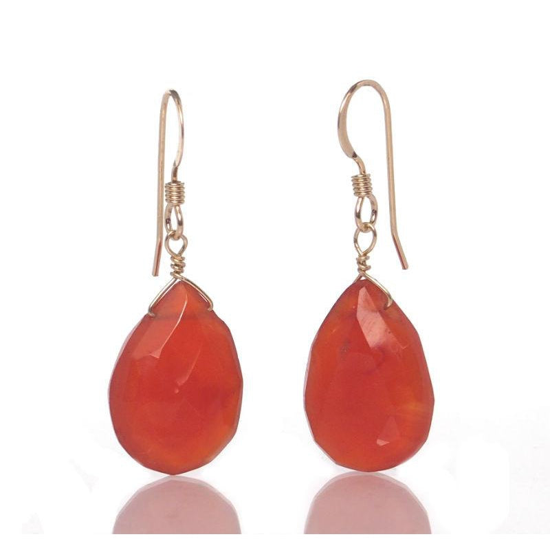 Carnelian Earrings with Gold Filled French Ear wires