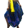 Tie Dye Parachute Skirt Royal Blue With Thai Mixed Colors 100% Silk Shawls 8
