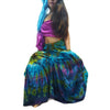 Tie Dye Parachute Skirt Sea Colors With Thai 100% Silk Shawls 12 EACH PIECE SOLD SEPARATELY