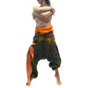 Tie Dye Harem Pant Green Sunset With Thai 100% Silk Shawls 18 EACH PIECE SOLD SEPARATELY