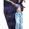 Tie Dye Open-Leg Pant Blue/White With Bali Indonesia Printed Sarong And Thai 100% Silk Scarf 20 EACH PIECE SOLD SEPARATELY