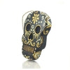 Painted Wooden Skull Ornament