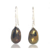 Coated Pyrite Earrings with Sterling Silver French Ear Wires