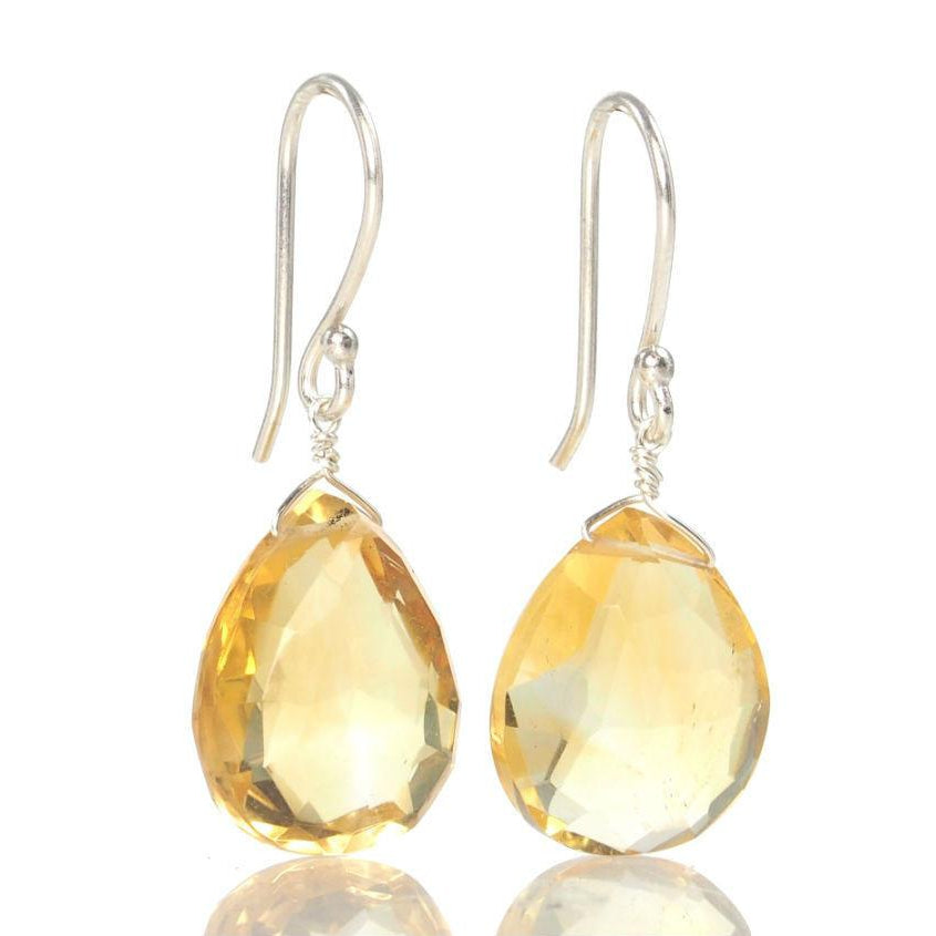 Citrine Earrings with Sterling Silver Ear Wires