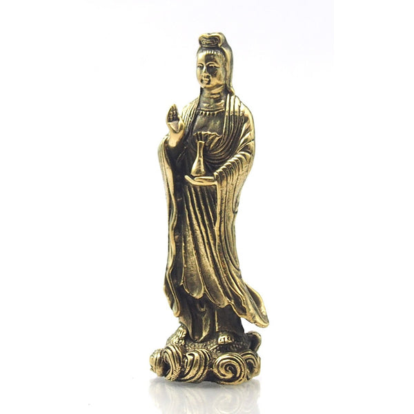 Quan Yin Brass Statue