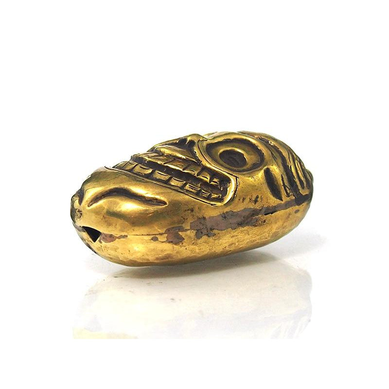 Tibetan Brass Skull Pendant