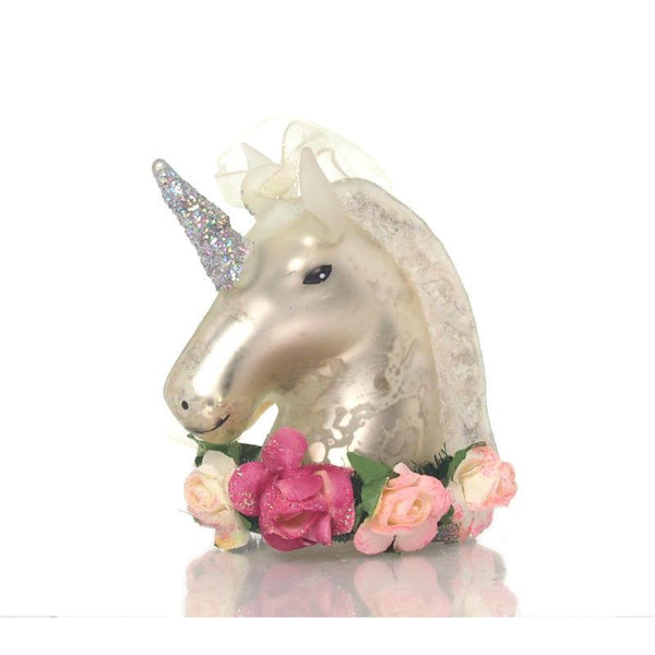Unicorn Sparkle Glass Ornament
