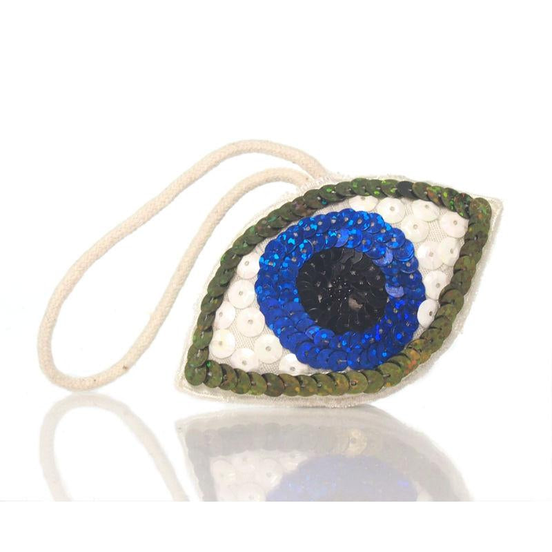 Beaded Sequin Eye Ornament, B