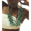 Native American Inspired Turquoise and Shell Three Strand Necklace