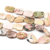 Pink Opal Raw Flat Slice Strand