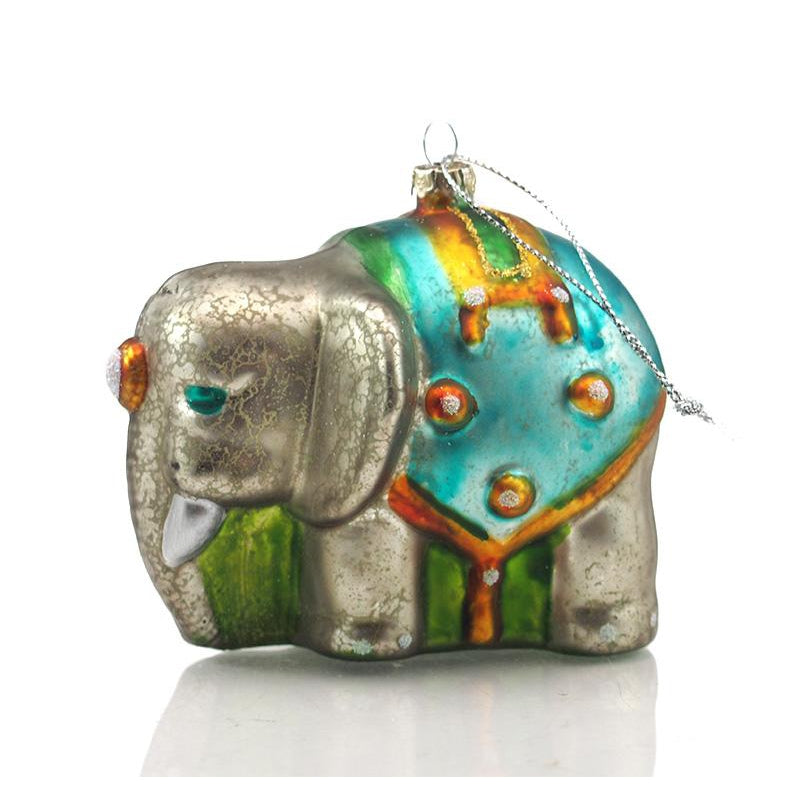 Elephant Glass Ornament Large