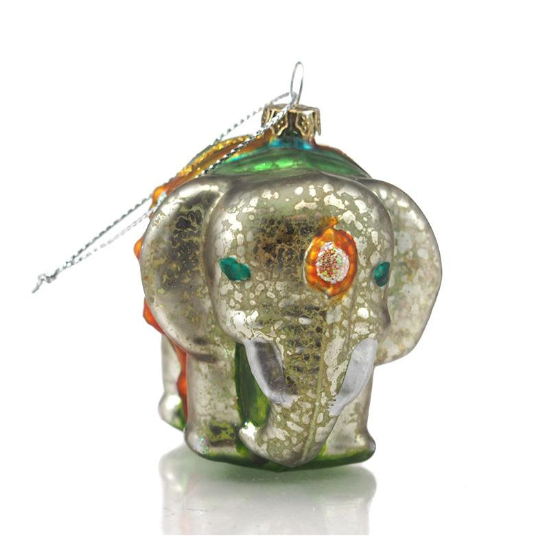 Elephant Glass Ornament Medium