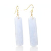 Blue Lace Agate Earrings with Gold Filled French Ear Wires