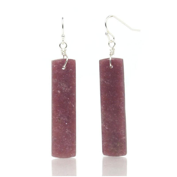 Lepidolite Earrings with Sterling Silver French Ear wires