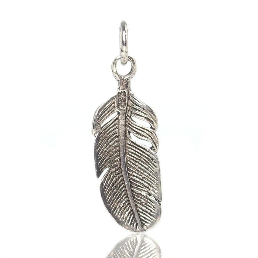 Sterling Silver Billowy Feather Pendant